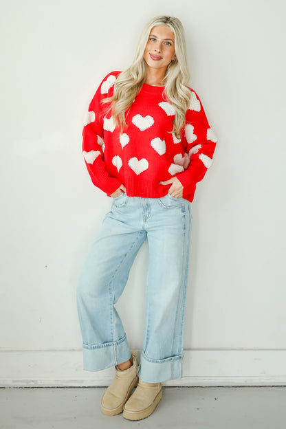 Easily Loved Heart Sweater