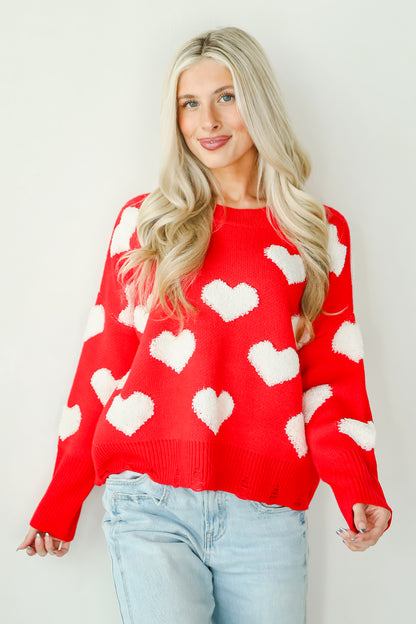 Easily Loved Heart Sweater