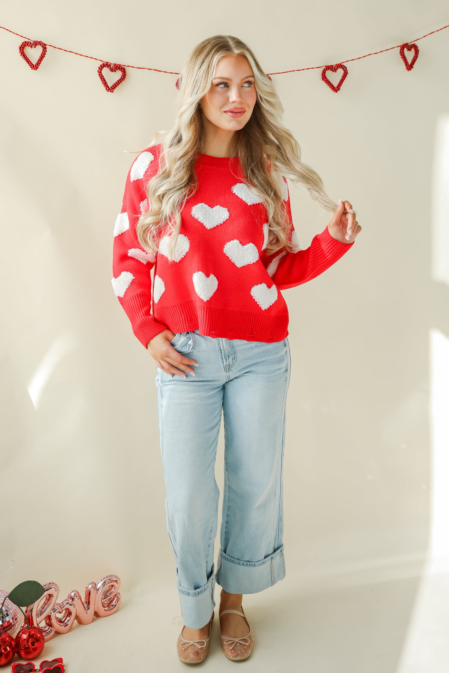 Easily Loved Heart Sweater