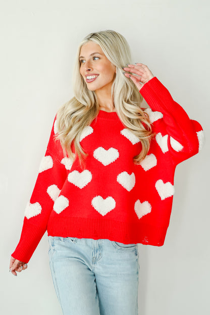 Easily Loved Heart Sweater