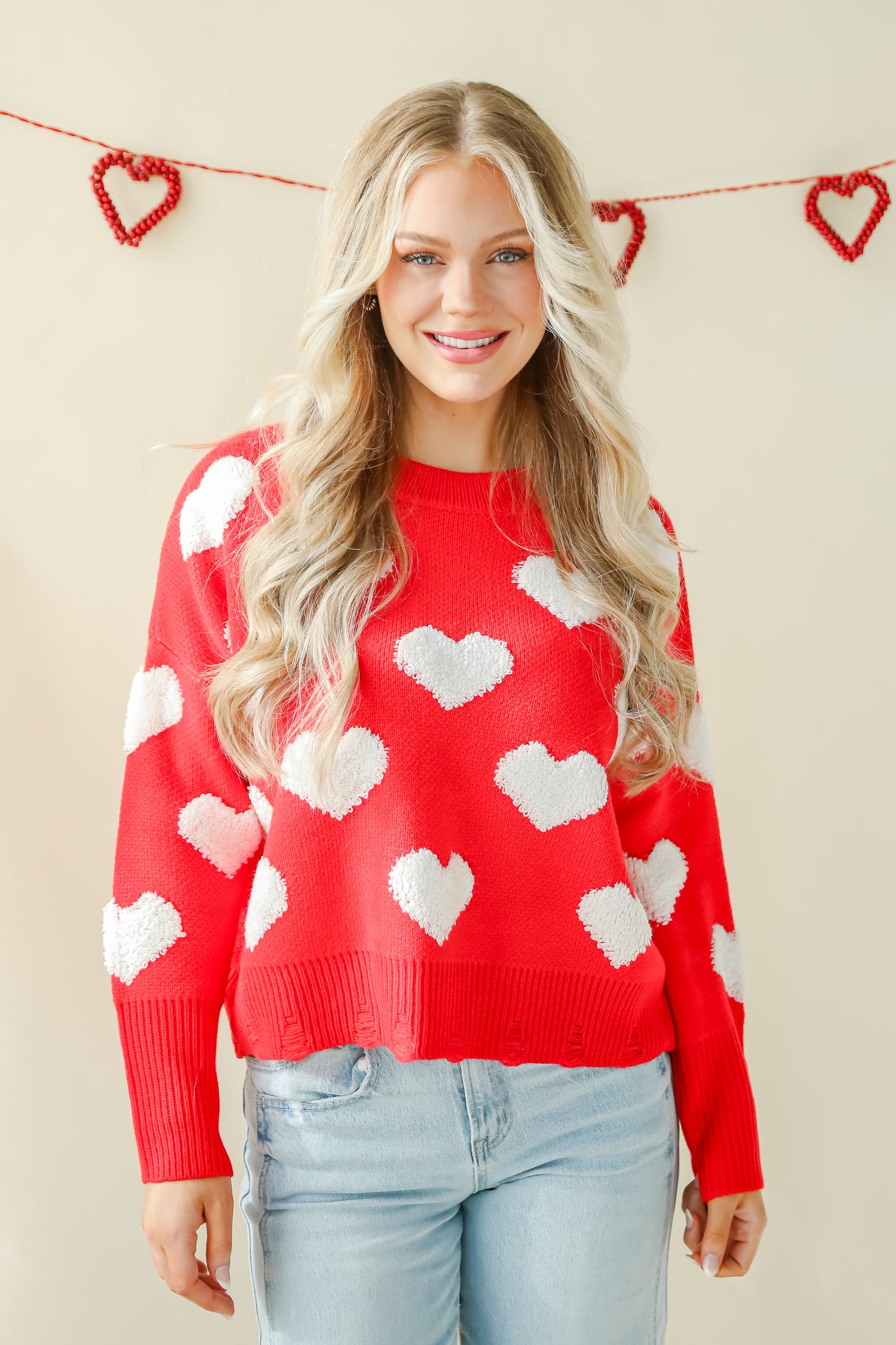 Easily Loved Heart Sweater