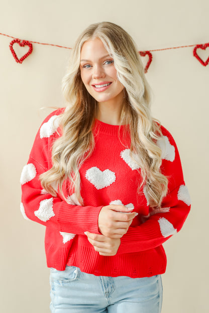 Easily Loved Heart Sweater