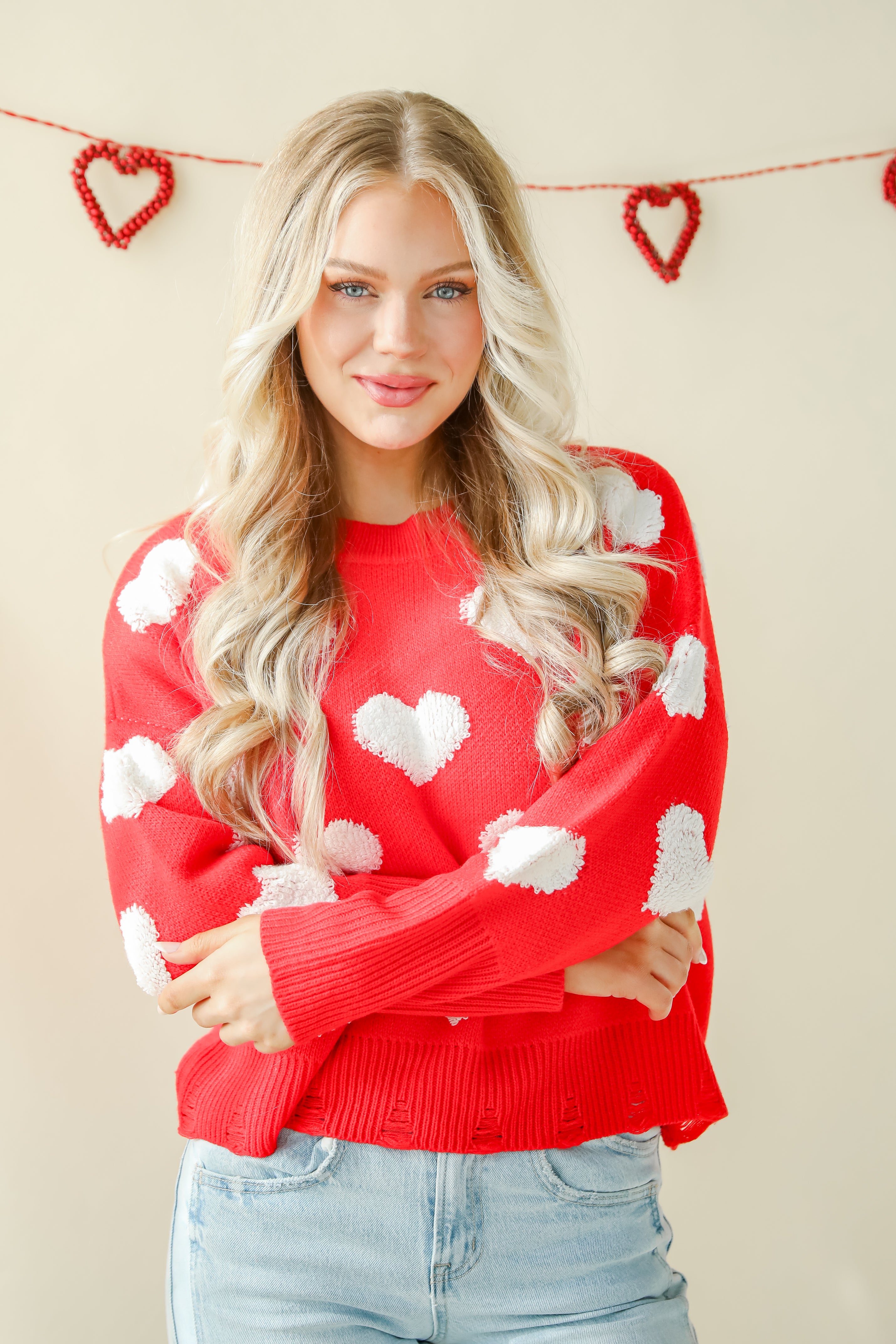 Easily Loved Heart Sweater