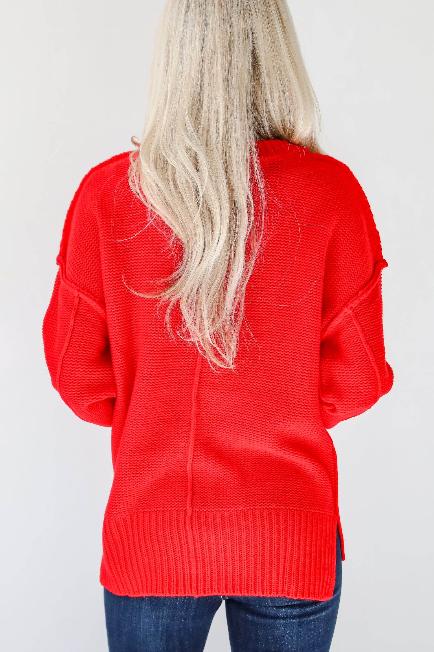 Divine Dream Red Oversized Sweater