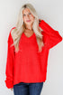 Divine Dream Red Oversized Sweater