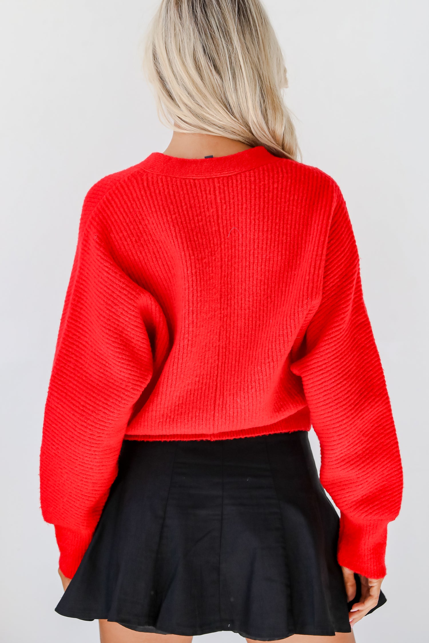 Luxury Sweetness Red Sweater Cardigan