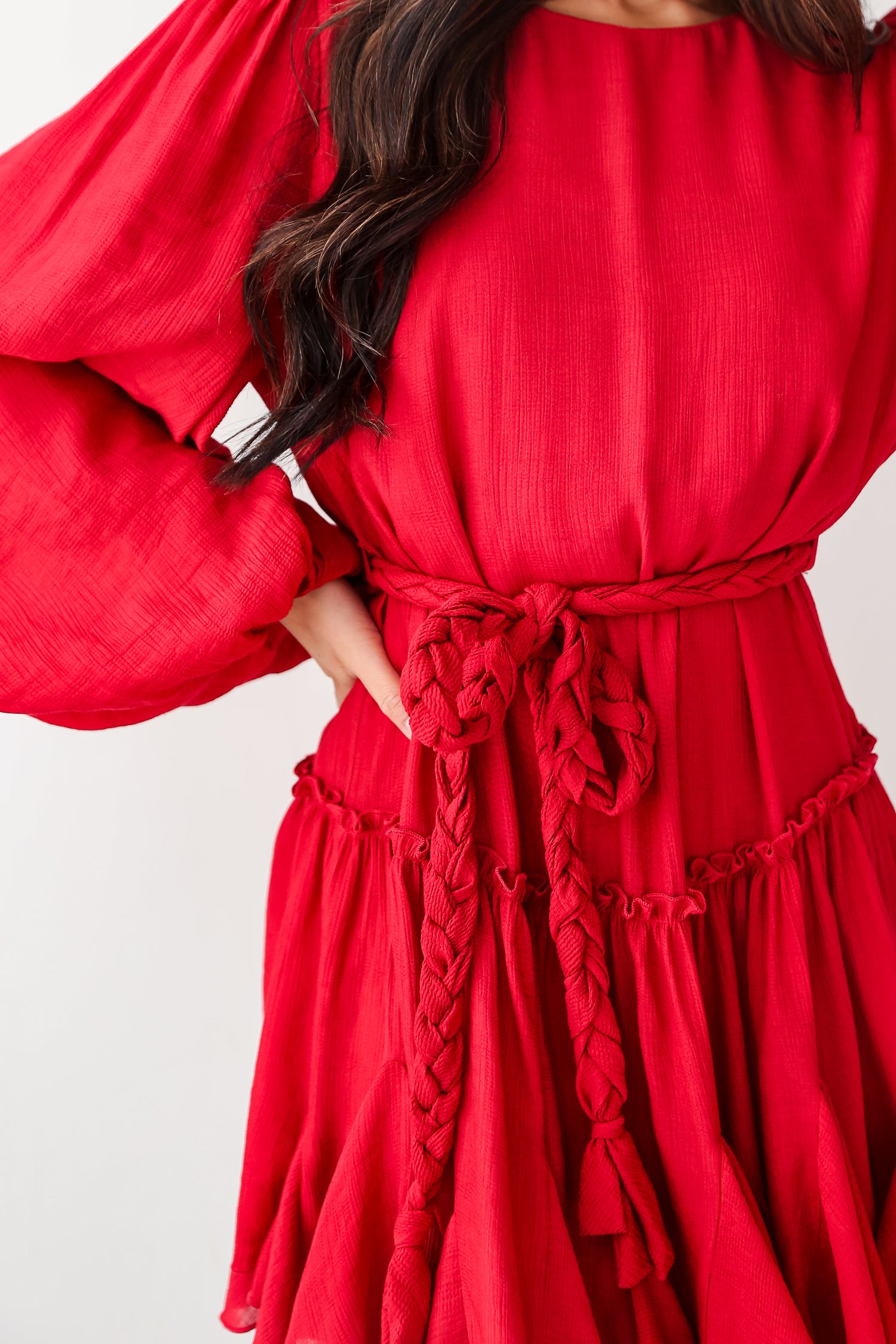 red flowy mini dresses