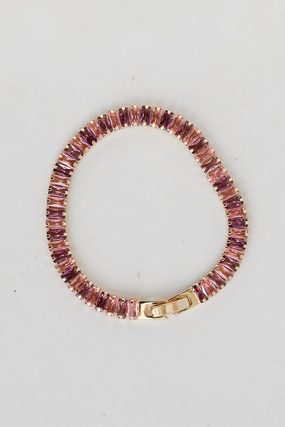 cute purple Rhinestone Bracelet