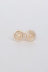 Gold Rhinestone Stud Earrings