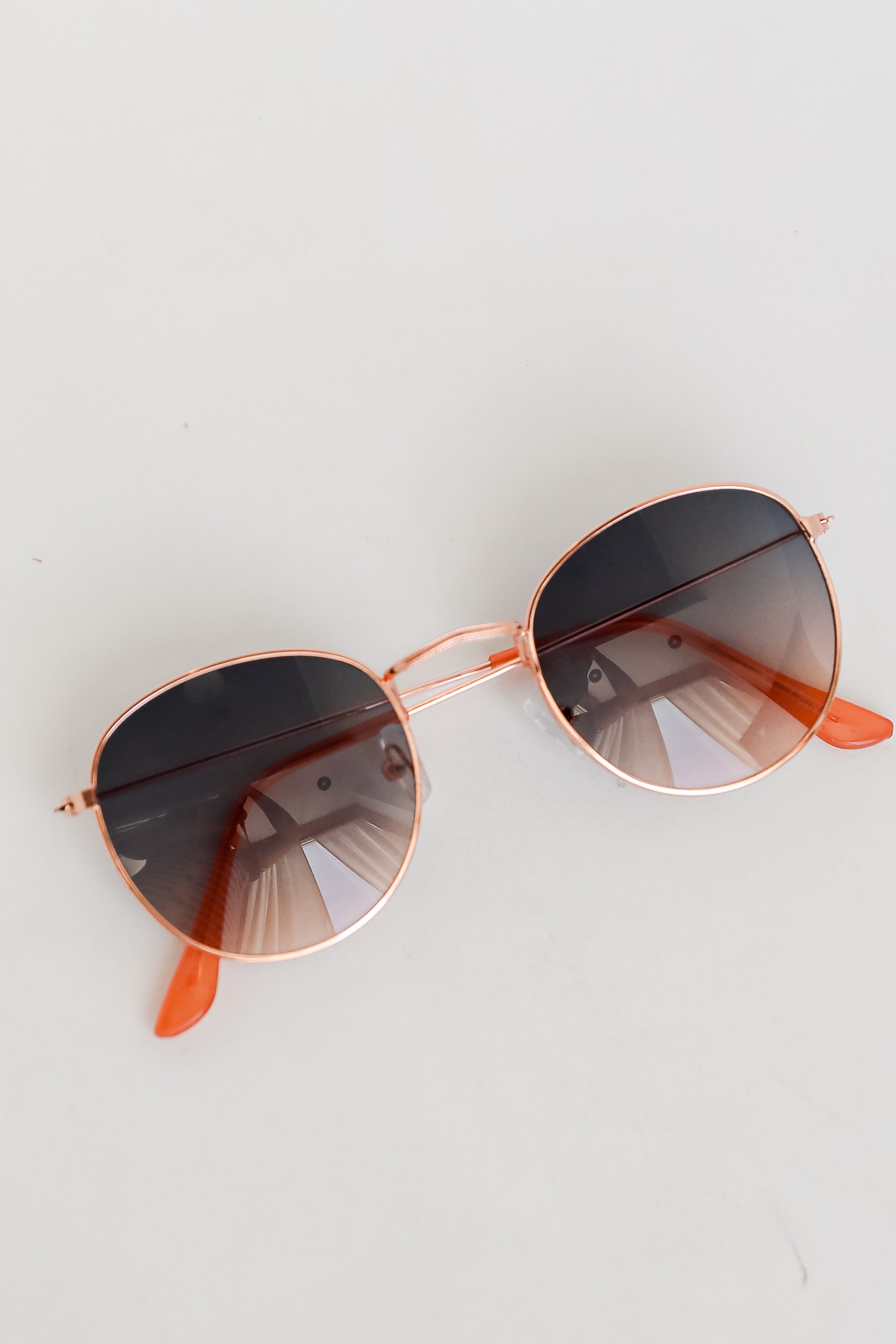 Rose Gold Circle Sunglasses