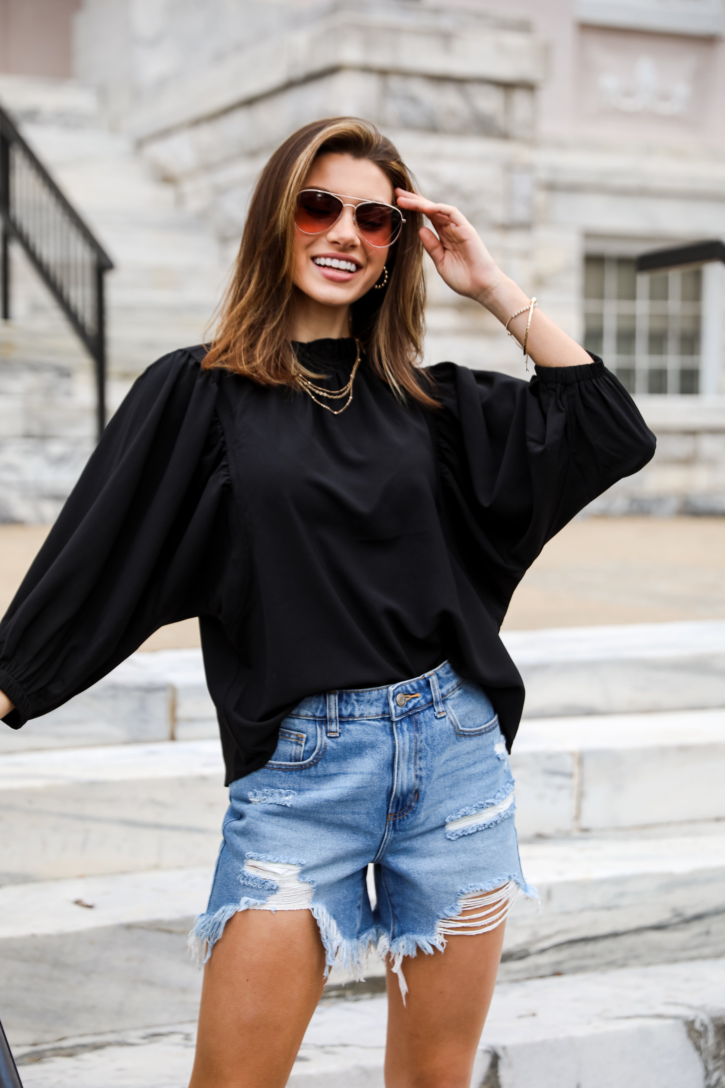 cute black blouse