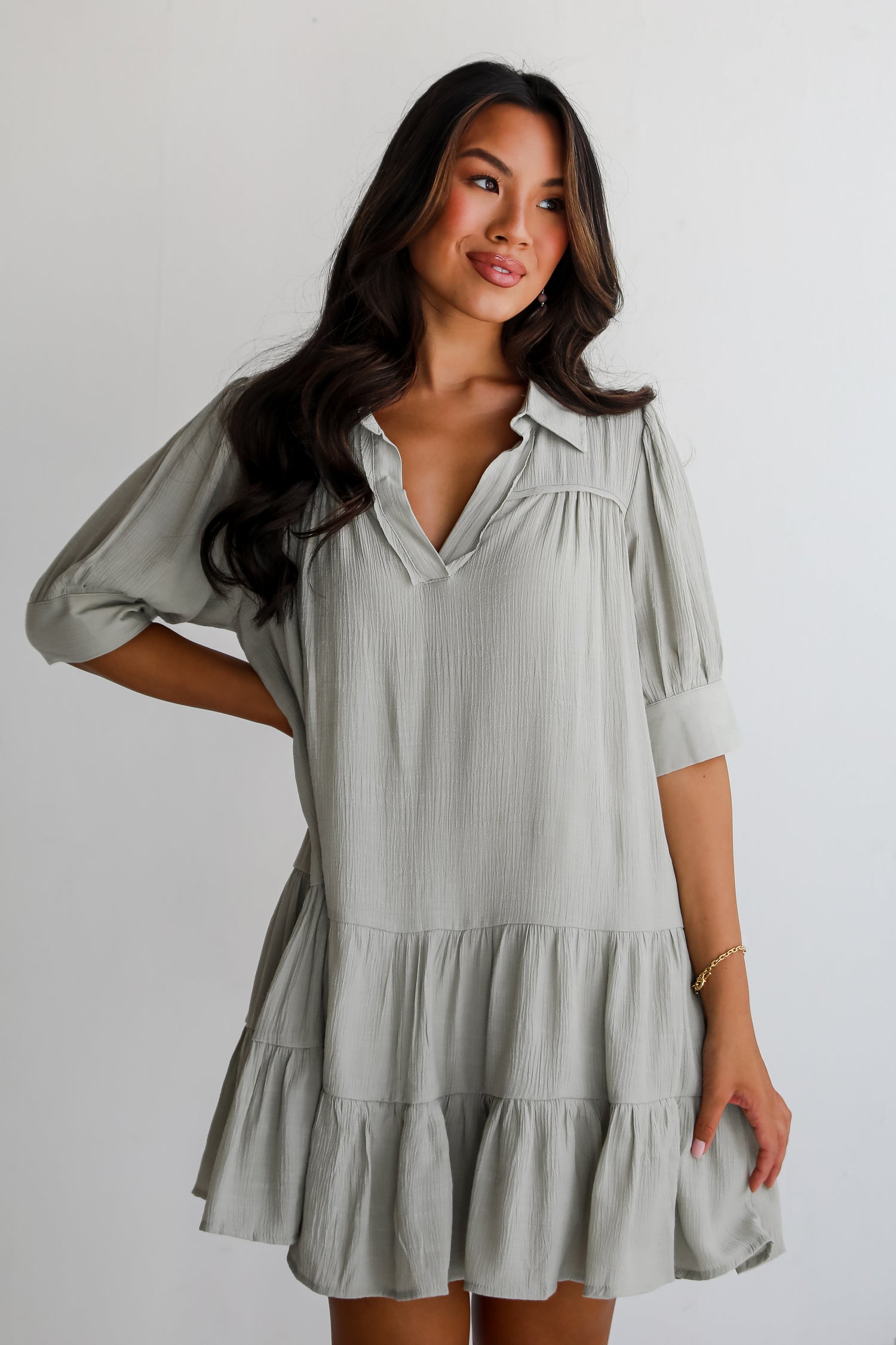 Enviable Sweetness Sage Mini Dress