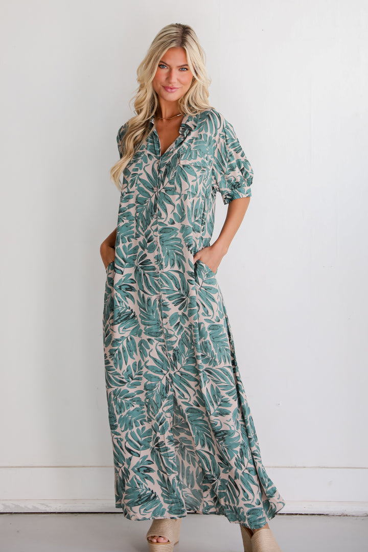 tropical print dress