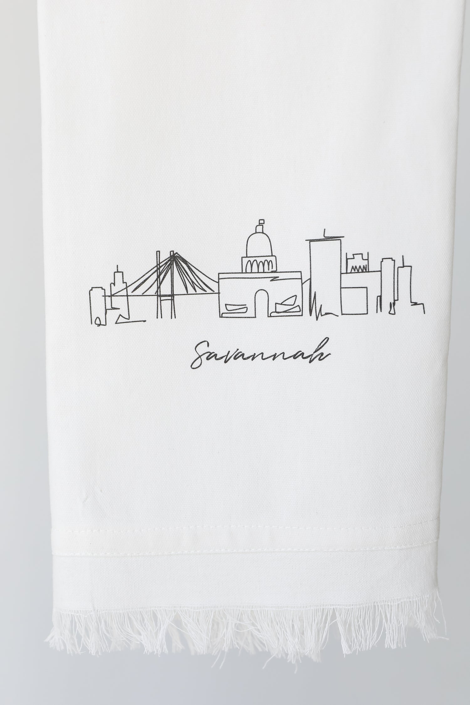 Savannah City Scape Hand Towel close up