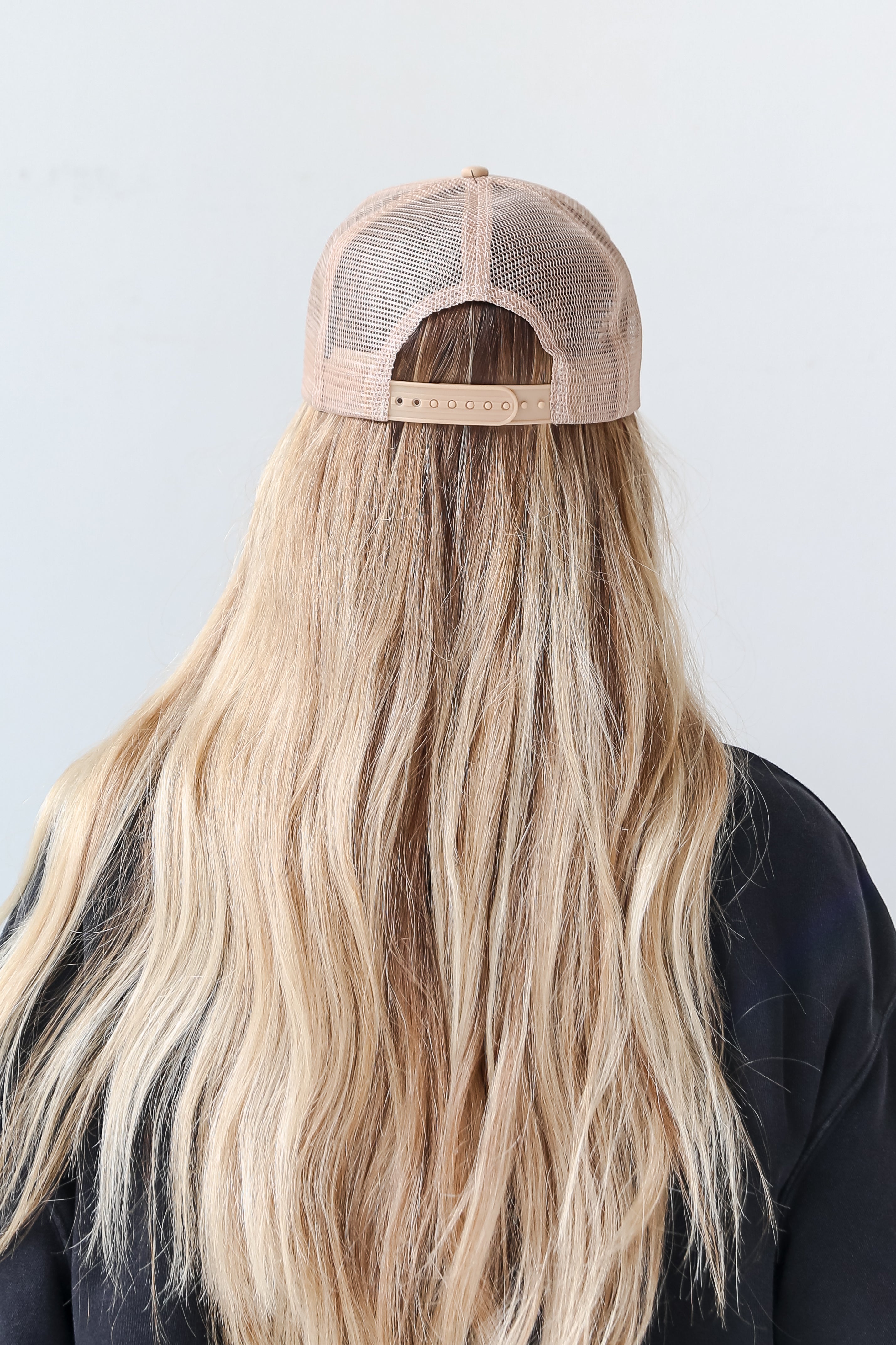 Beige Savannah Trucker Hat  back view