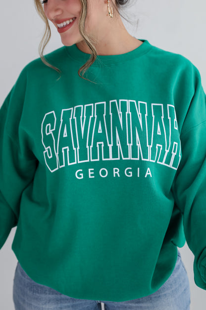 Green Savannah Georgia Sweatshirt