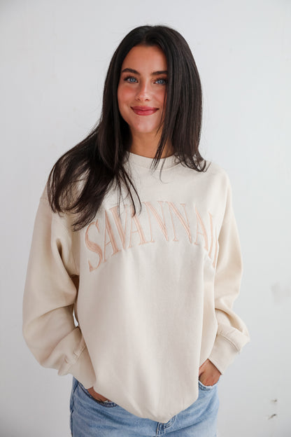 Savannah Embroidered Sweatshirt