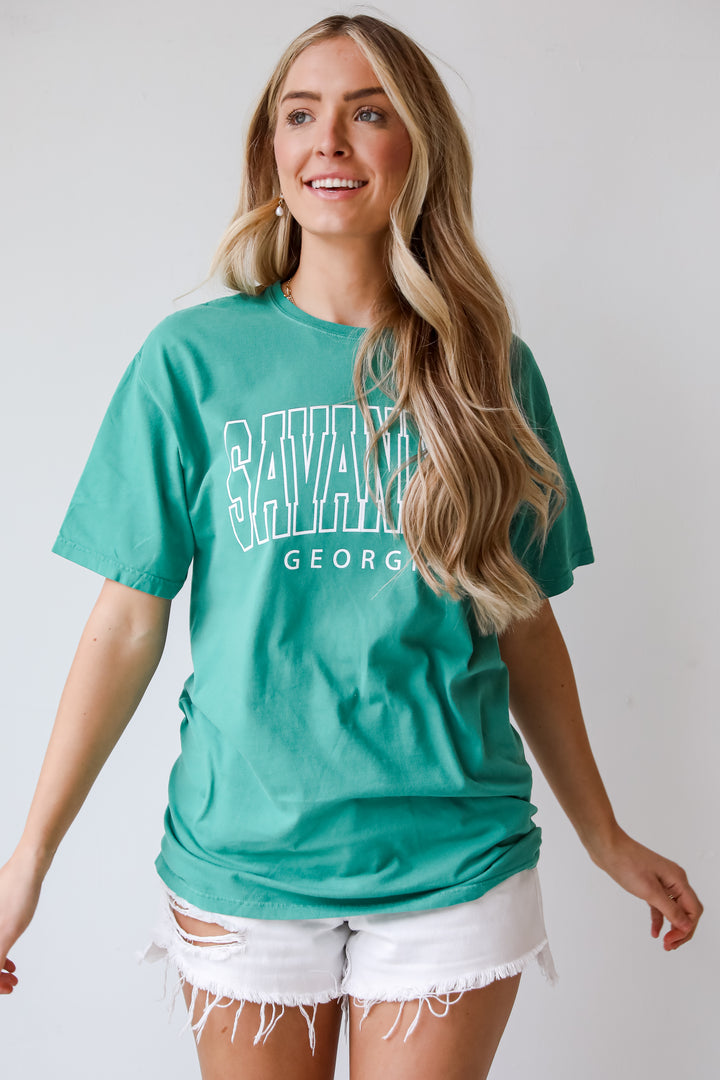 cute Green Savannah Georgia Tee