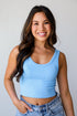 blue seamless cropped tank