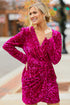 pink Velvet Sequin Mini Dress