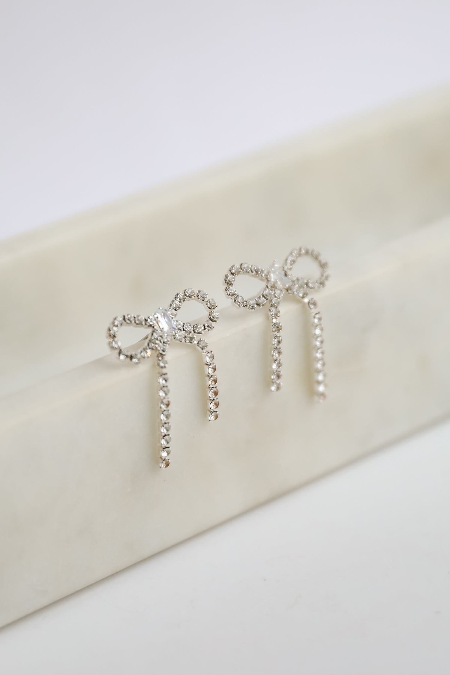 Anne Rhinestone Bow Earrings