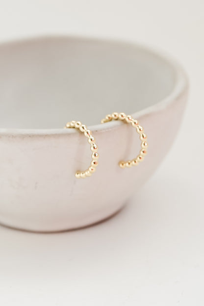 Gold Ball Mini Hoop Earrings