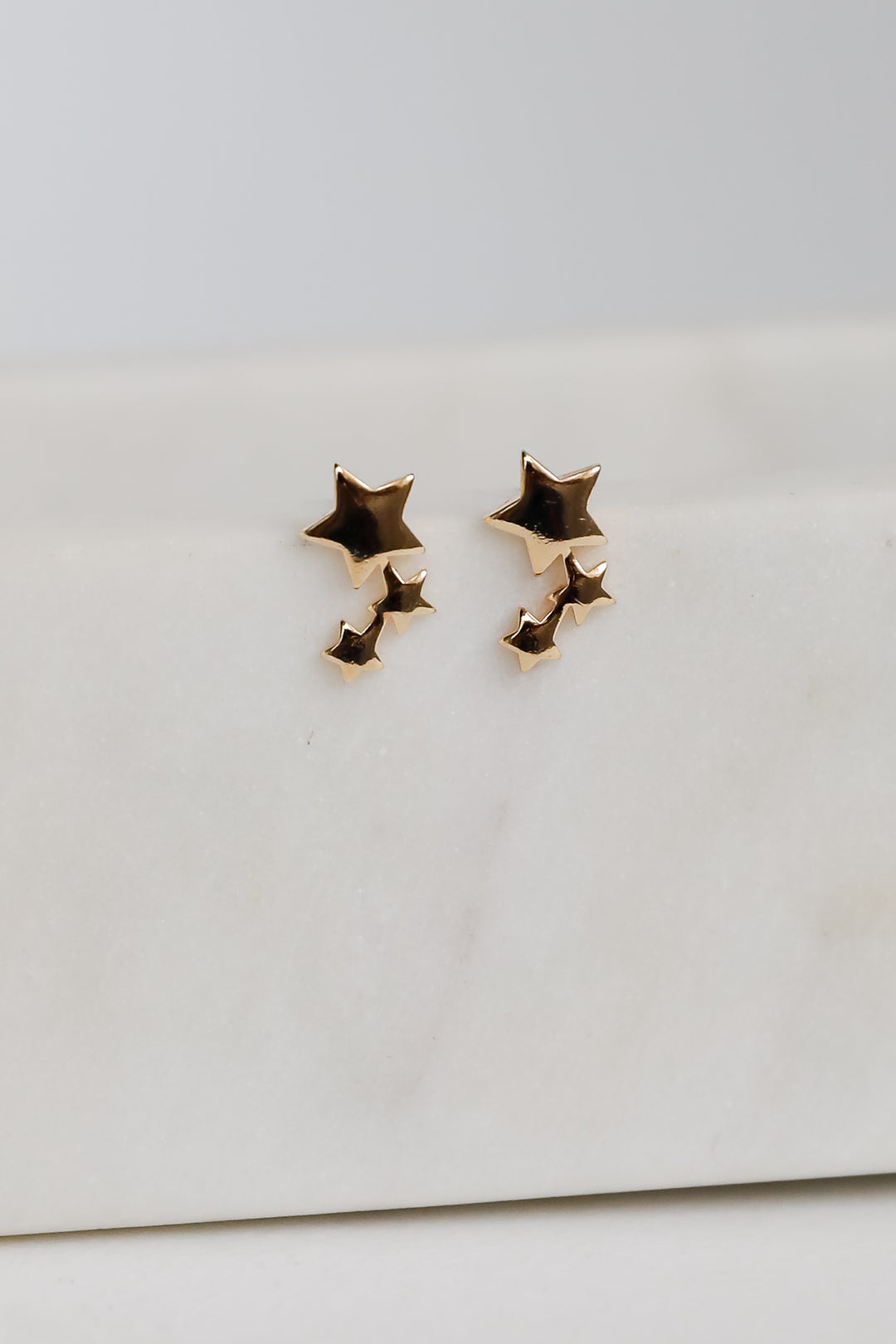 Elaine Gold Star Stud Earrings