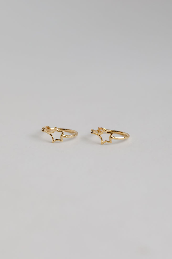 Sophie Gold Star Mini Hoop Earrings