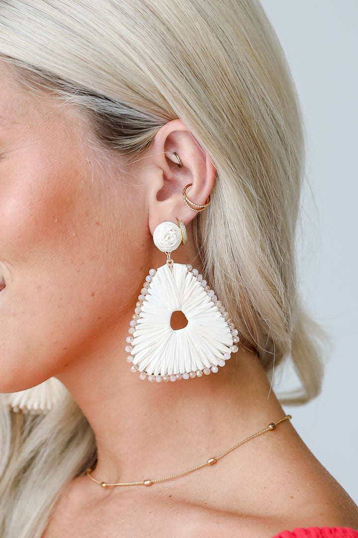 Daphne Straw Statement Earrings