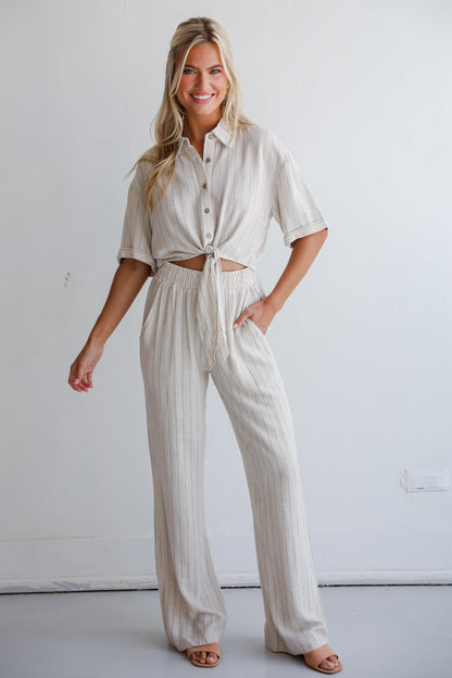 Moment Maker Striped Linen Pants