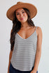 Envied Comfort Ivory Striped Knit Tank