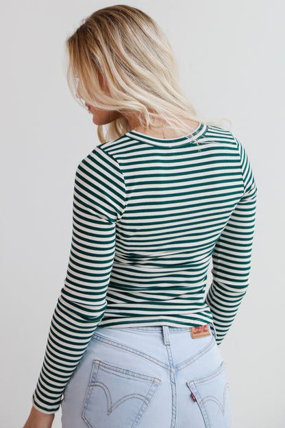 Ashley Striped Ribbed Knit Top