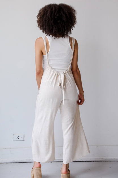 Linen Suspender Jumpsuit for women