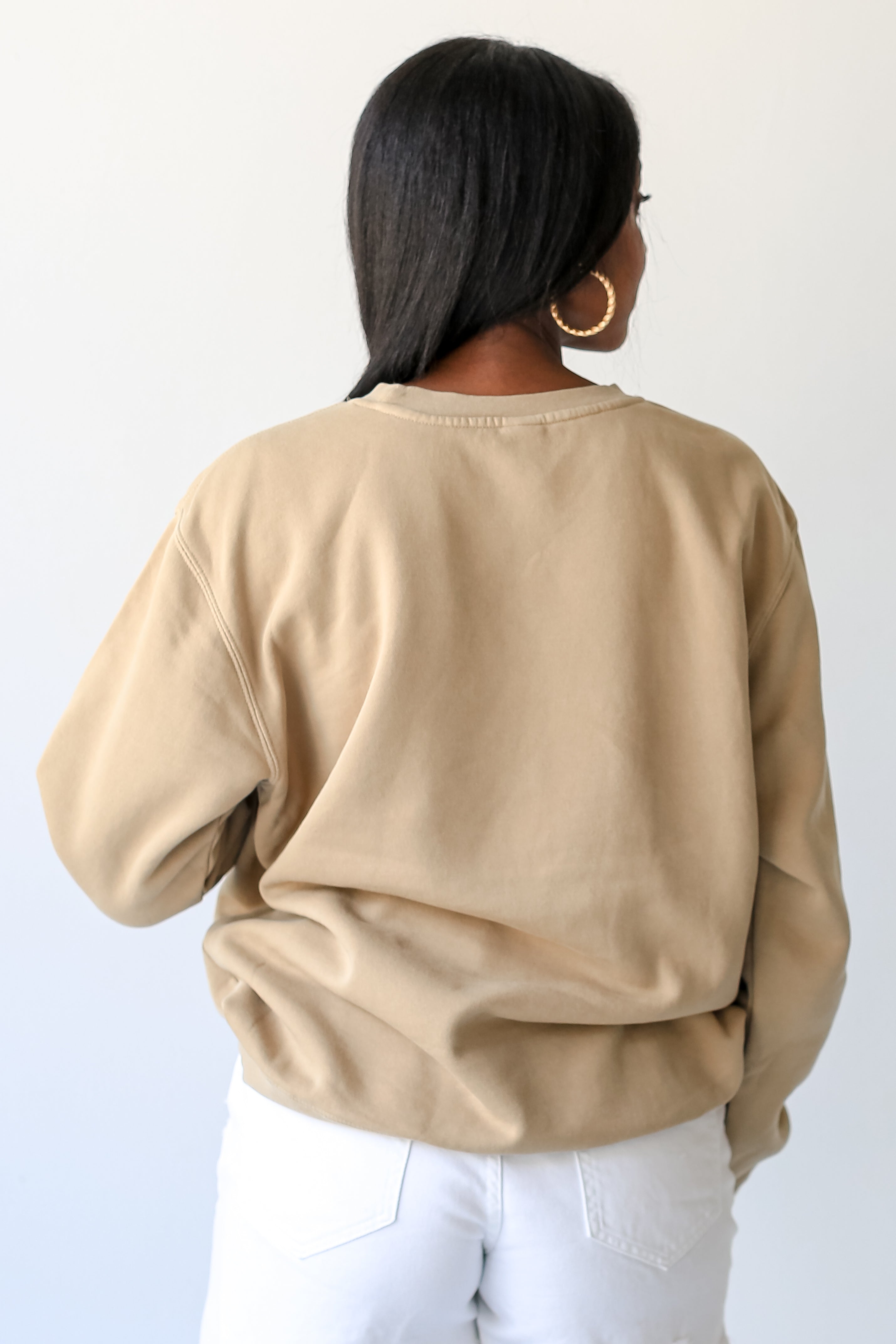 Tan Dahlonega Georgia Pullover back view