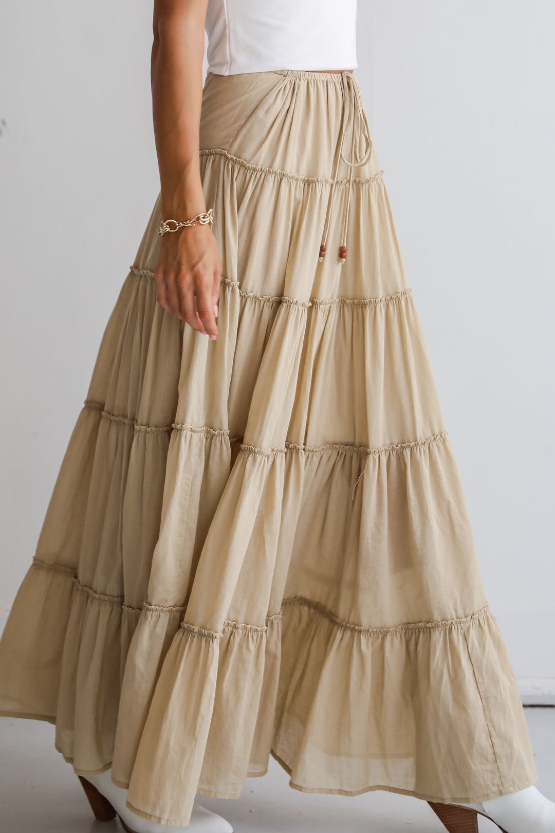 Adorable Lifestyle Tiered Maxi Skirt