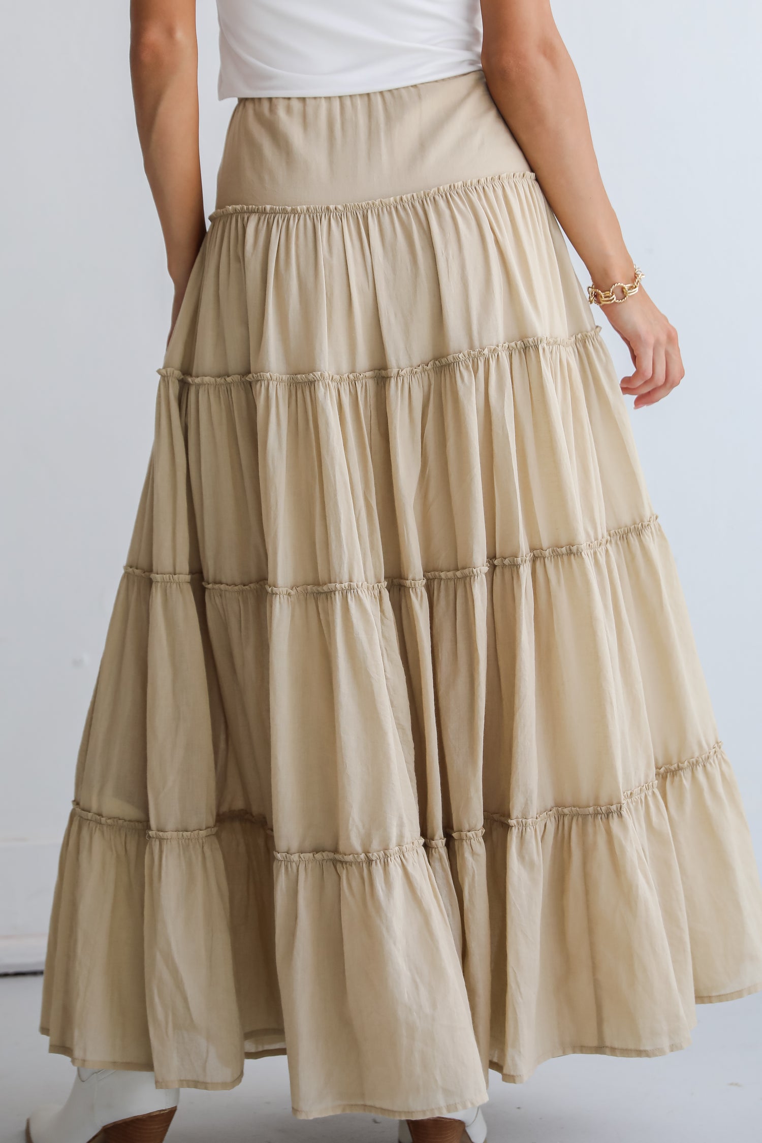 Adorable Lifestyle Tiered Maxi Skirt