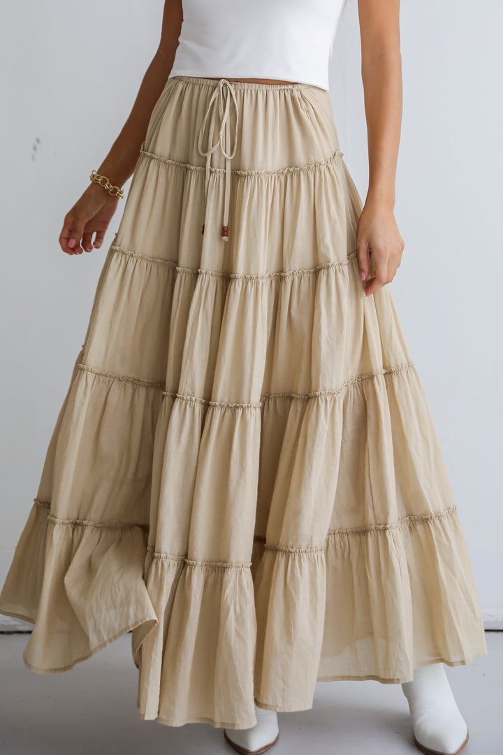 Adorable Lifestyle Tiered Maxi Skirt