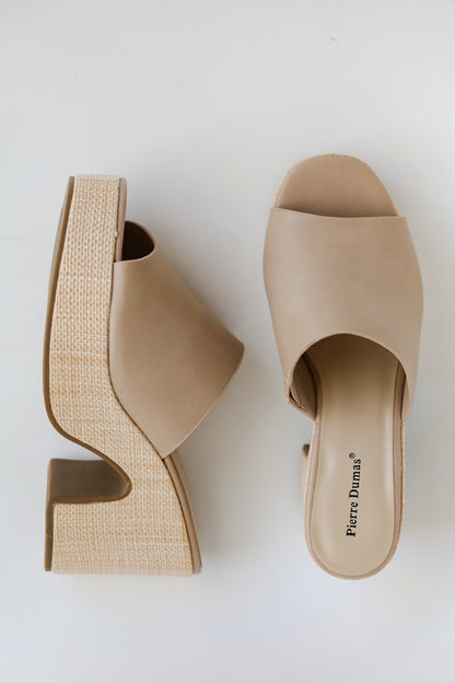 Sunny Steps Nude Platform Heels