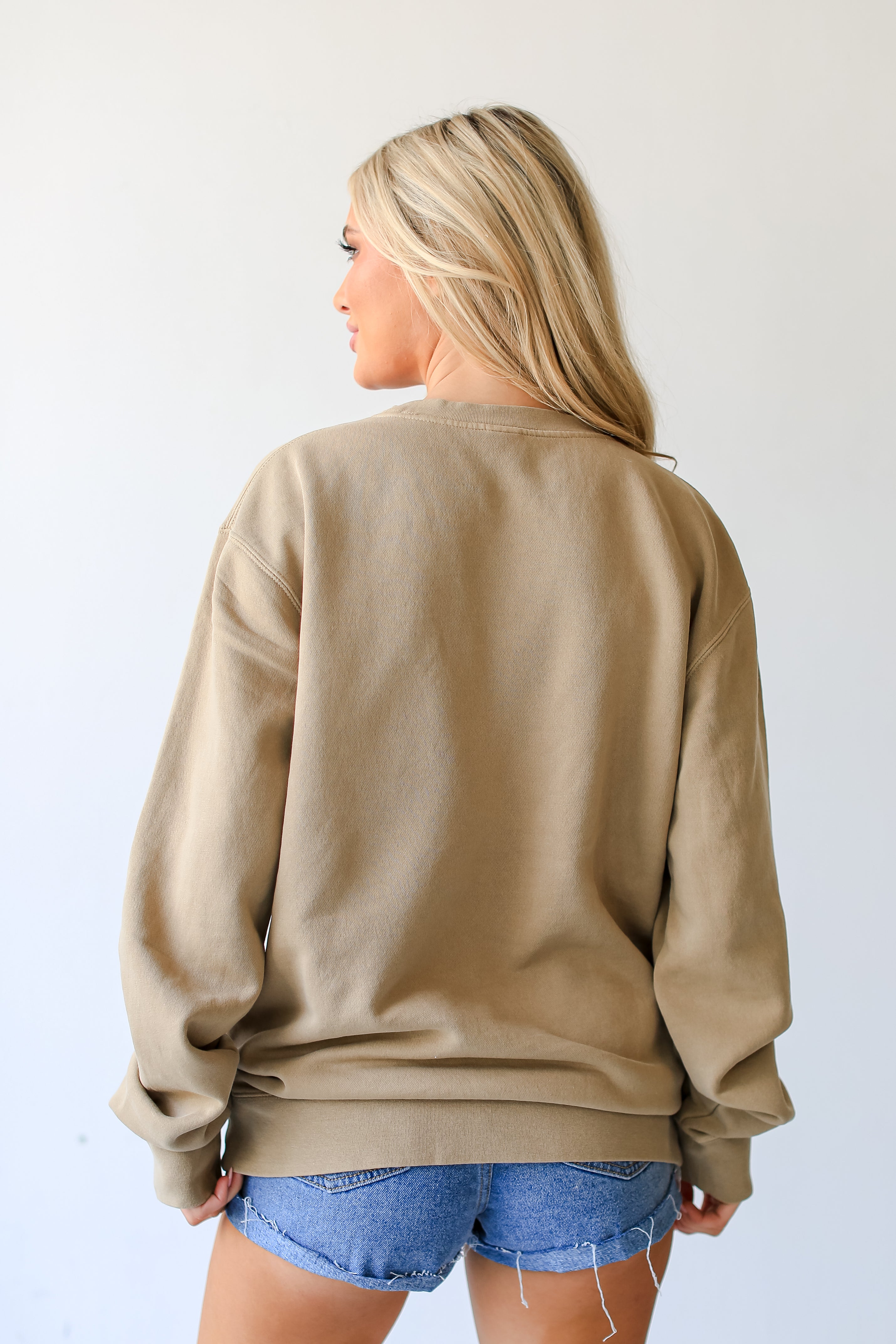 Tan Amen Pullover back view