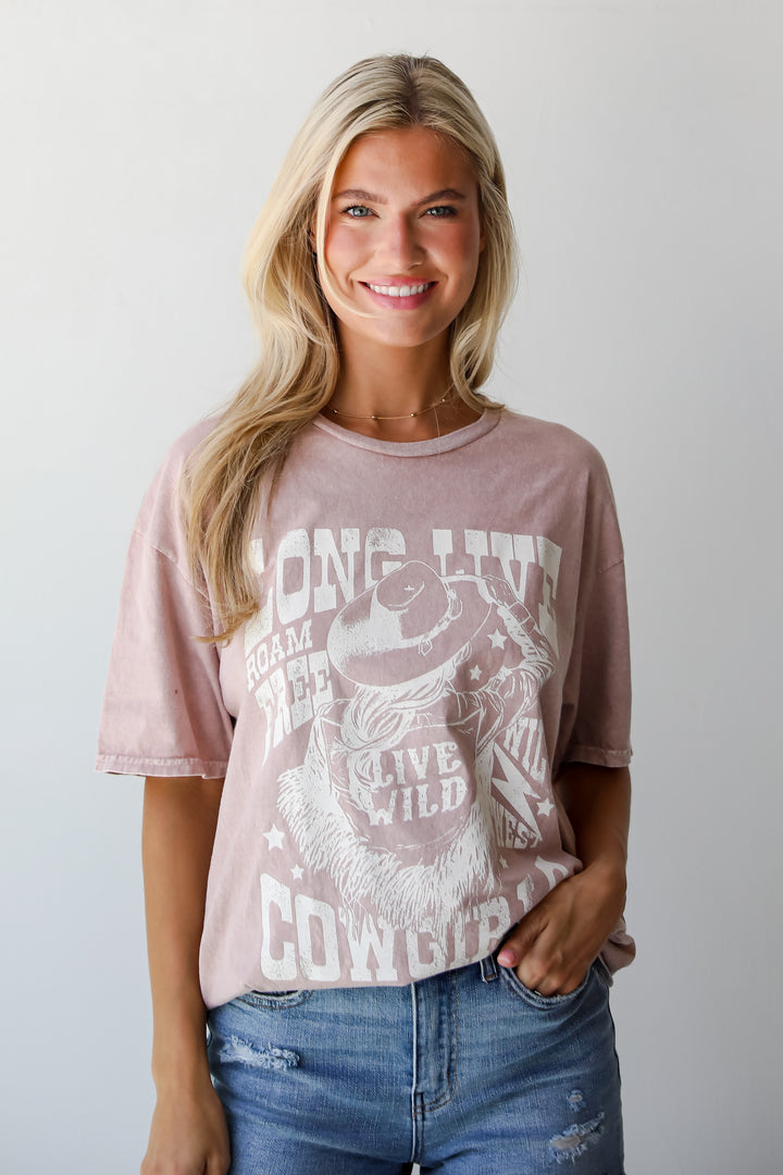 Long Live Cowgirls Taupe Graphic Tee