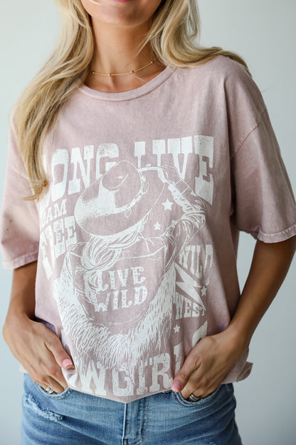 Long Live Cowgirls Taupe Graphic Tee