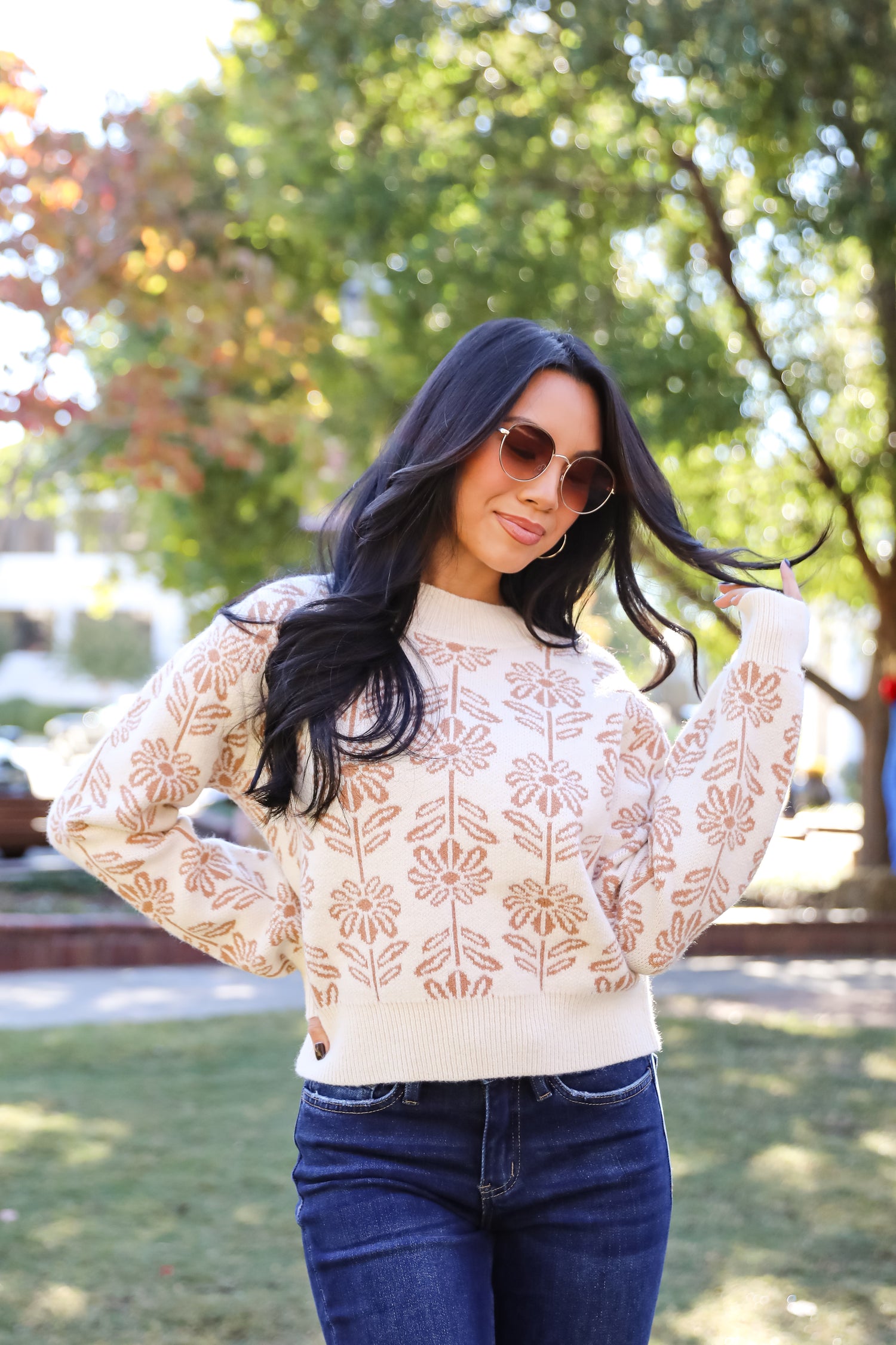 Tempting Romance Flower Sweater