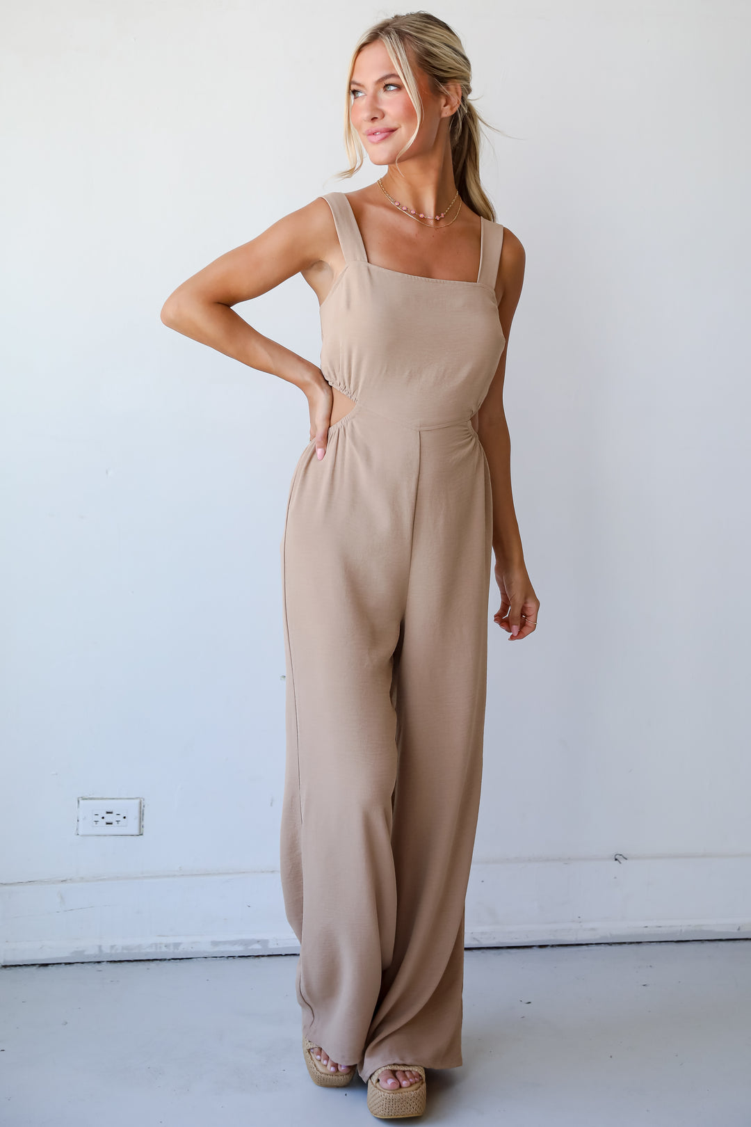 Musing About You Mocha Jumpsuit