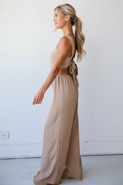 Musing About You Mocha Jumpsuit