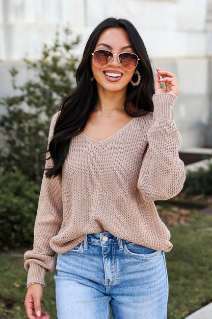 Season Status Taupe Sweater