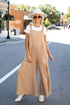 Notable Charisma Taupe Linen Overalls