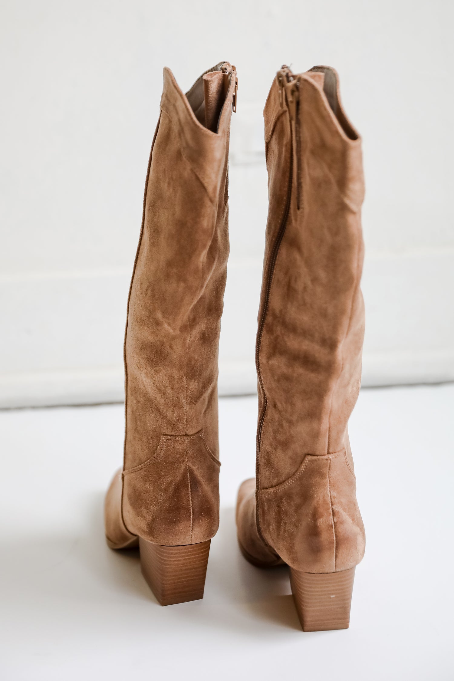 Rodeo Cutie Taupe Suede Western Boots