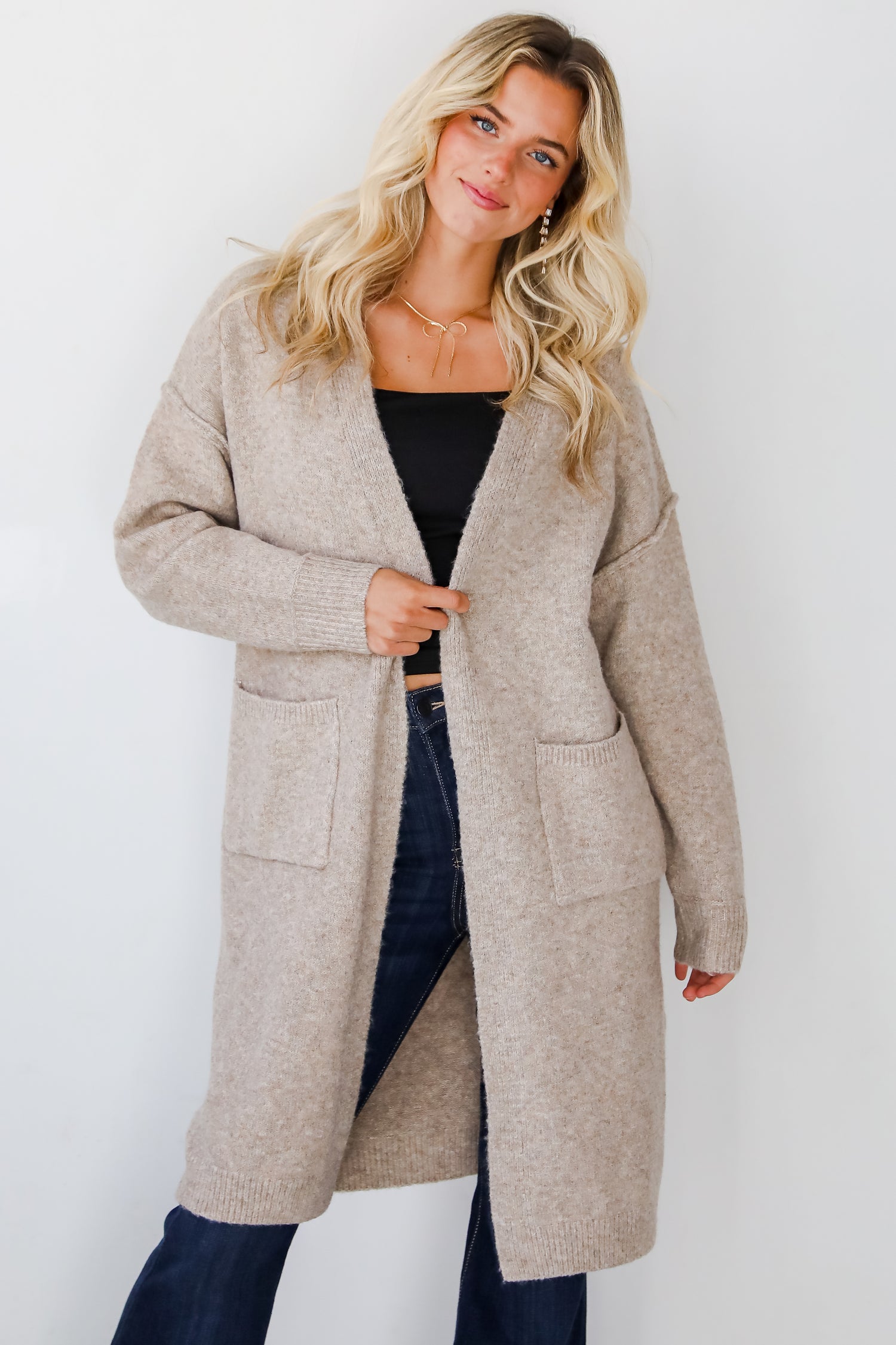 Coveted Upgrade Taupe Sweater Cardigan