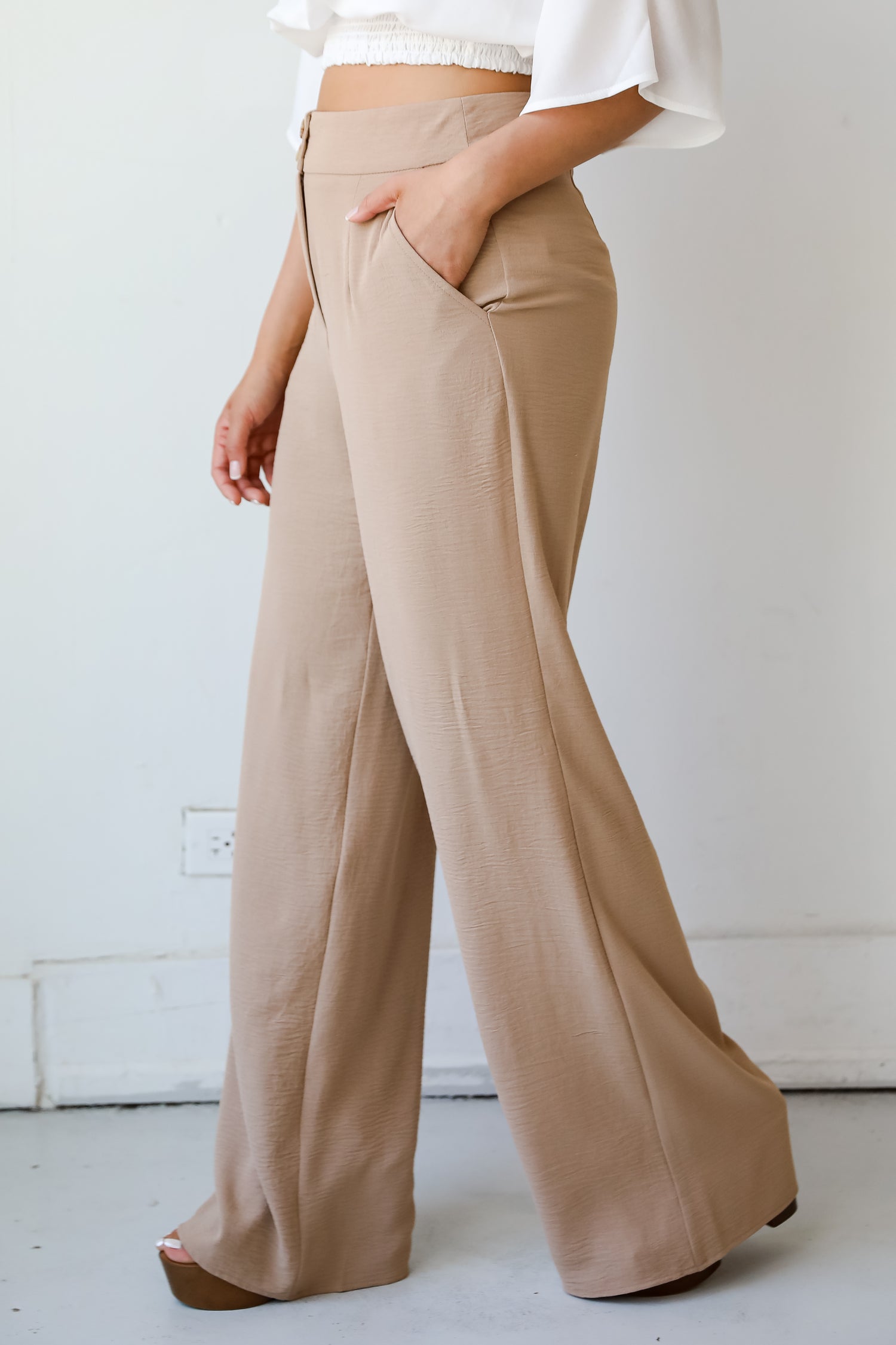 trendy Mocha Trouser Pants