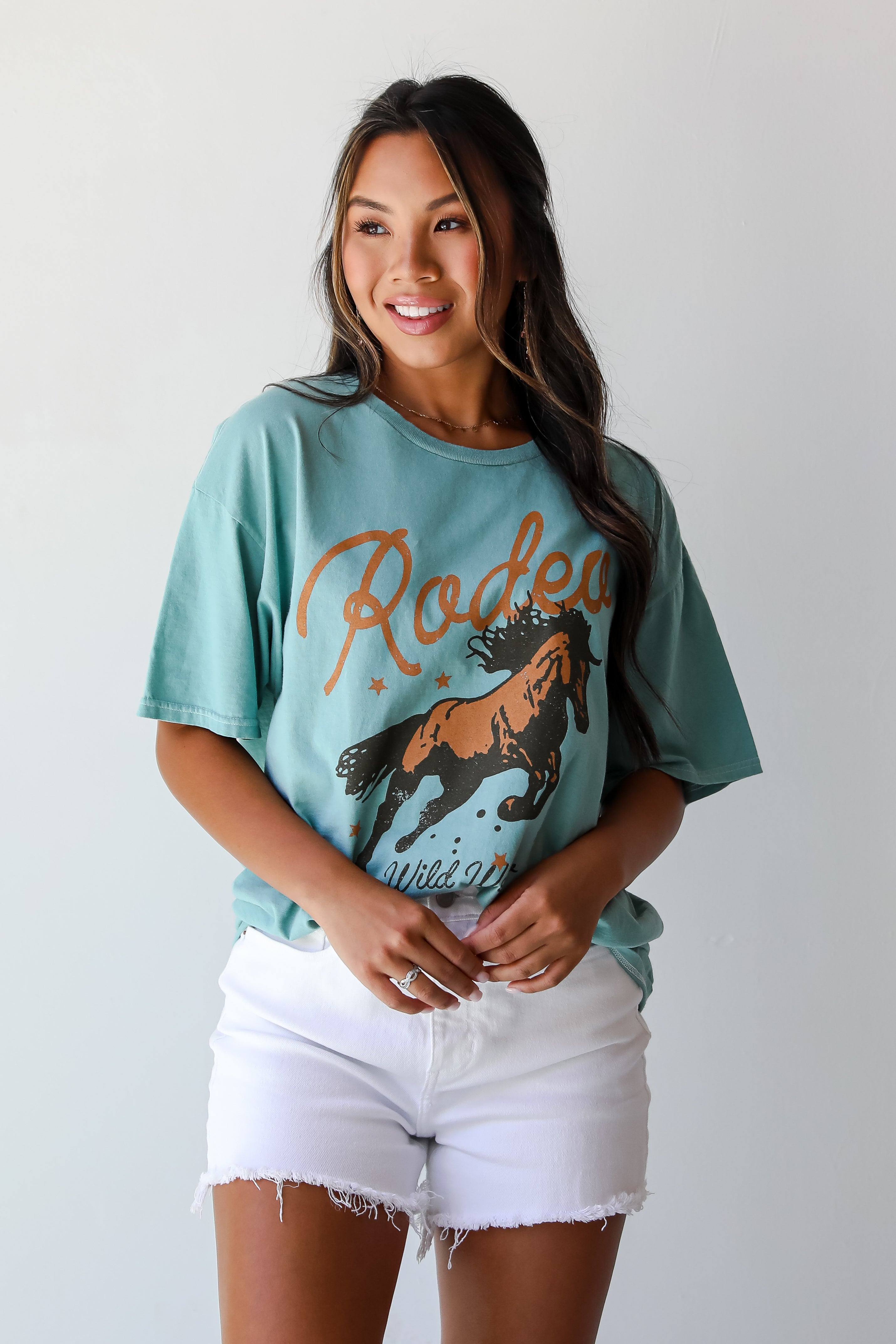 Rodeo Teal Graphic Tee